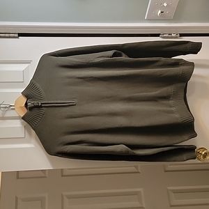 Eddie Bauer Hunter Green Half Zip Sweater